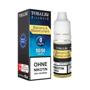 TOBALIQ E-Liquid - 0mg Nikotin - Banana & Blackcurrant