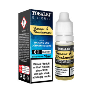 TOBALIQ E-Liquid - 6mg Nikotin - Banana & Blackcurrant