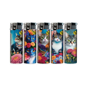 TQ Motivfeuerzeug FLOWER CATS