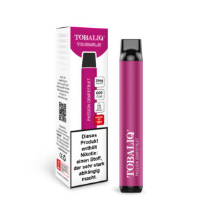 TOBALIQ E-Shisha 600Puffs - 20mg Nikotin - Passion Grapefruit