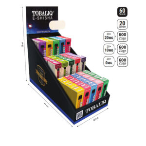 TOBALIQ 60er Starter Set, 600Puffs (mit 0mg, 10mg und 20mg)