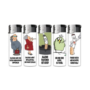 TOBALIQ Motivfeuerzeug PRO RAUCHER COMIC