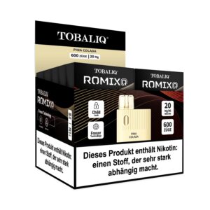 TOBALIQ RomixQ – 20mg Nikotin, 600 Puffs – Pina Colada