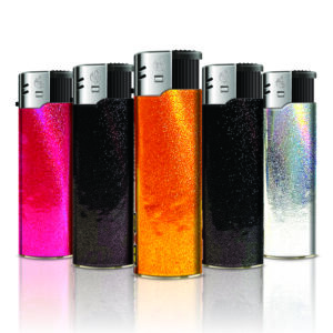 TQ ALU-Motivfeuerzeug Glitzer Glitzer