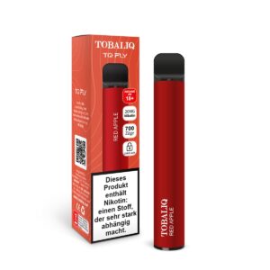 TOBALIQ TQ Fly 700 Puffs - 20mg Nikotin - Red Apple