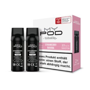 TOBALIQ MyPOD - 10mg - 2er Pack (2x600 Züge) - Strawberry Banana