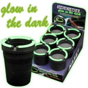 Aschenbecher2Go "Black" Glow In The Dark, 6er Display