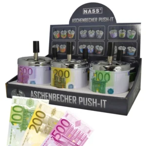 Dreh-Aschenbecher „Euro-Geldschein“, 6er Display