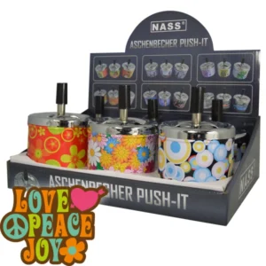 Dreh-Aschenbecher „Flower“, 6er Display