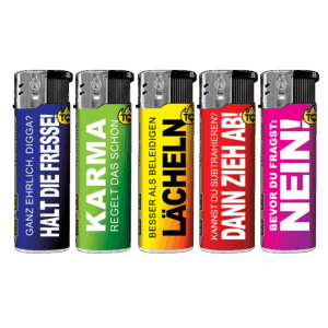 TQ Motivfeuerzeug BESTE SPRÜCHE