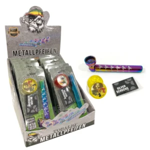 TOBALIQ  Metallpfeife inkl. Plastik-Grinder Gorilla 82, 12er Display