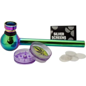 Plastic Flow Pipe Set, Glaspfeife inkl. Grinder 12er Display