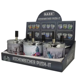 Dreh-Aschenbecher „City“, 6er Display