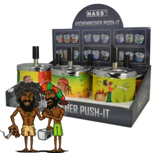 Dreh-Aschenbecher „Rasta“, 6er Display