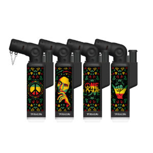 TOBALIQ Jet Flame Feuerzeug  CANABIS Rubber