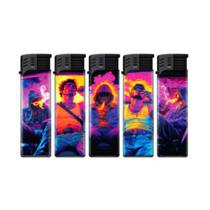 TOBALIQ Jet Feuerzeug 3D Metallic Motiv CHILL DRIVE