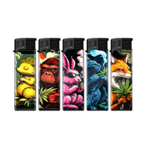 TOBALIQ Jet Feuerzeug 3D Metallic Motiv HIGH SOCIETY