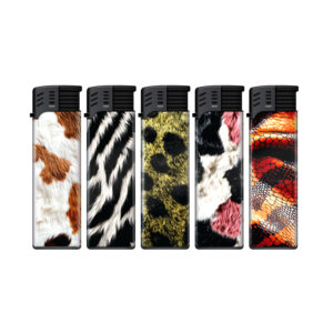 TOBALIQ Jet Feuerzeug 3D Metallic Motiv WILD IMPRINT
