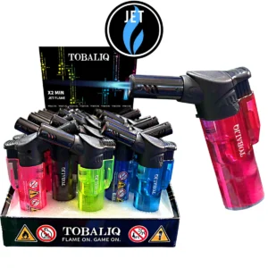 TOBALIQ Jet-Feuerzeug Brenner X2 MIN Transparent