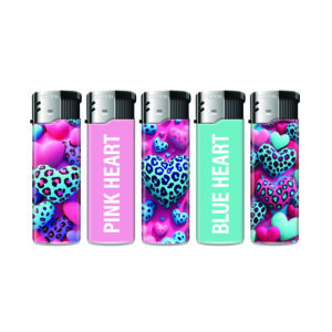 TOBALIQ Motivfeuerzeug PINK & BLUE