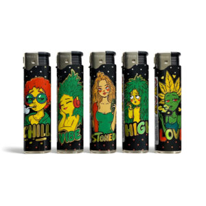 TOBALIQ 3D Metallic JET-Motivfeuerzeug GREEN QUEEN